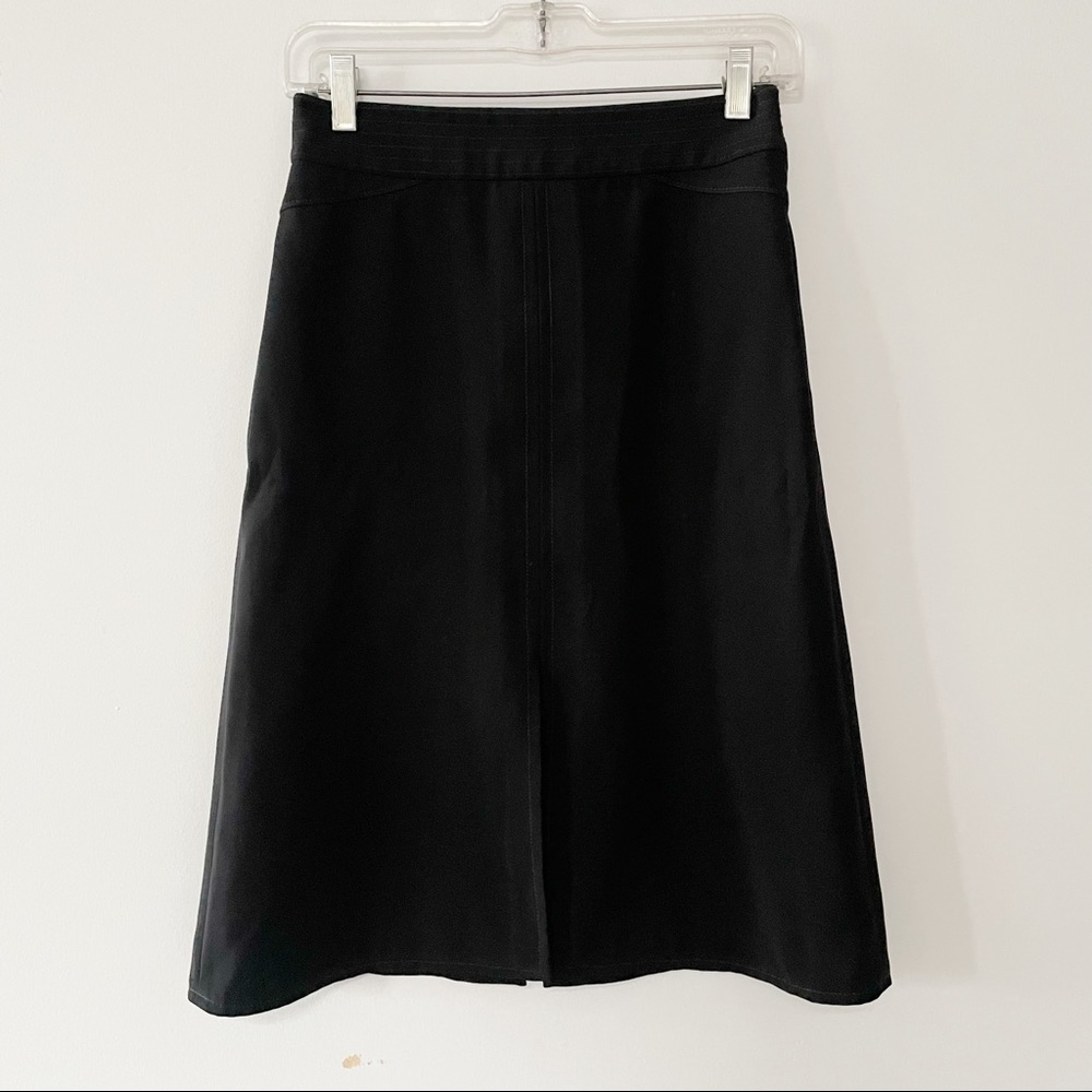 Louis Vuitton uniform skirt with front and back slit A line black colour